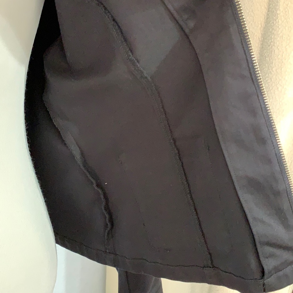 Chamonix Solid Black Zip Up Blazer Jacket - image 3